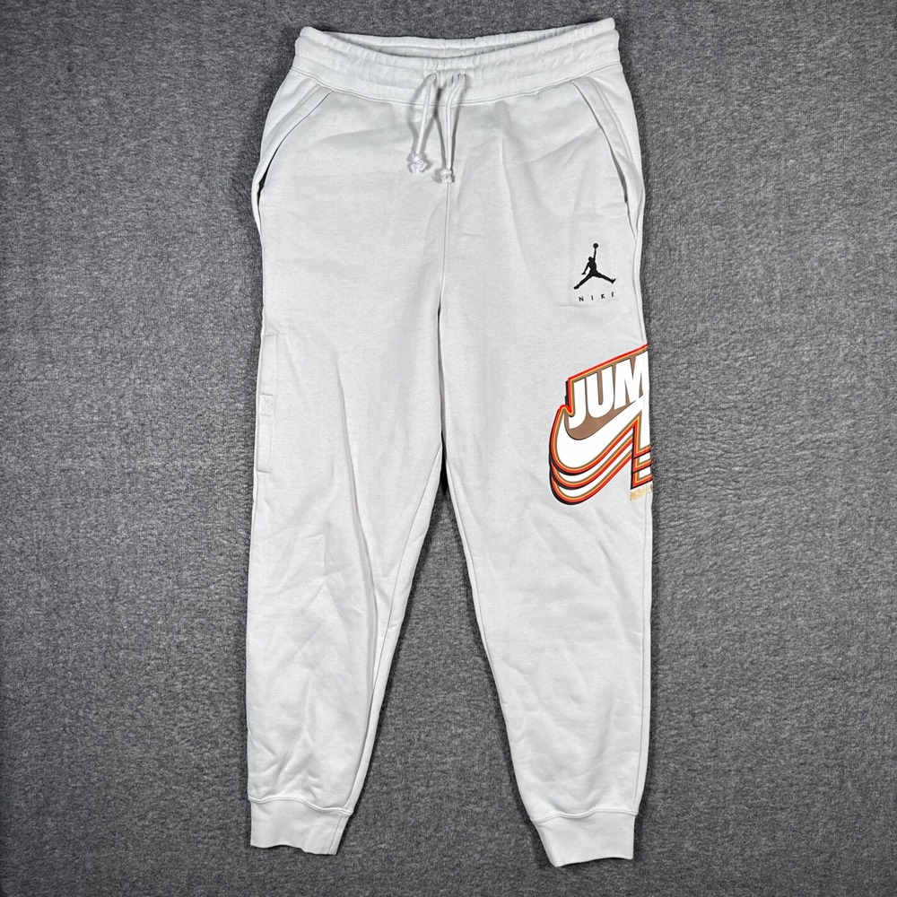 Jordan Sweatpants Mens Small Grey Jumpman NBA World Champs Nike Joggers